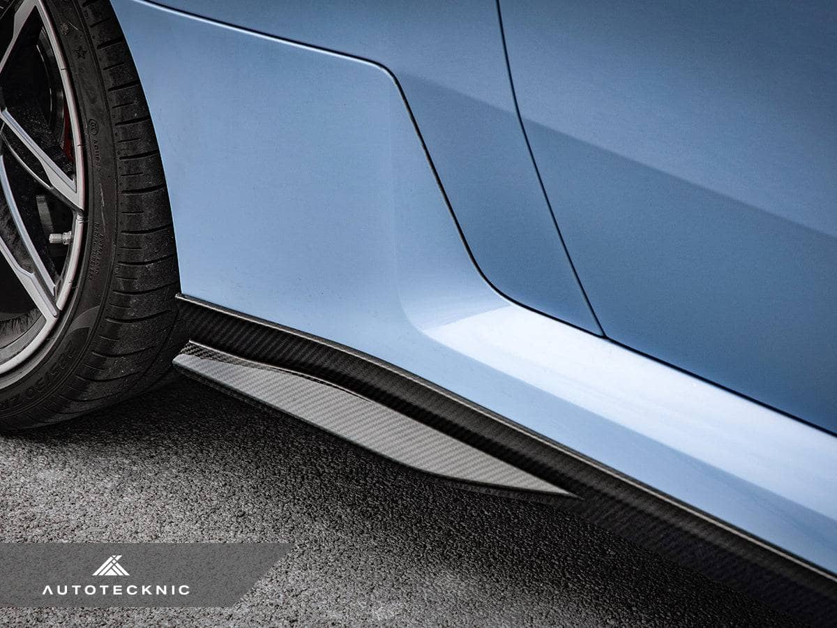 AutoTecknic Dry Carbon Fiber Side Skirt Extension Set - BMW G87 M2 Secondary image