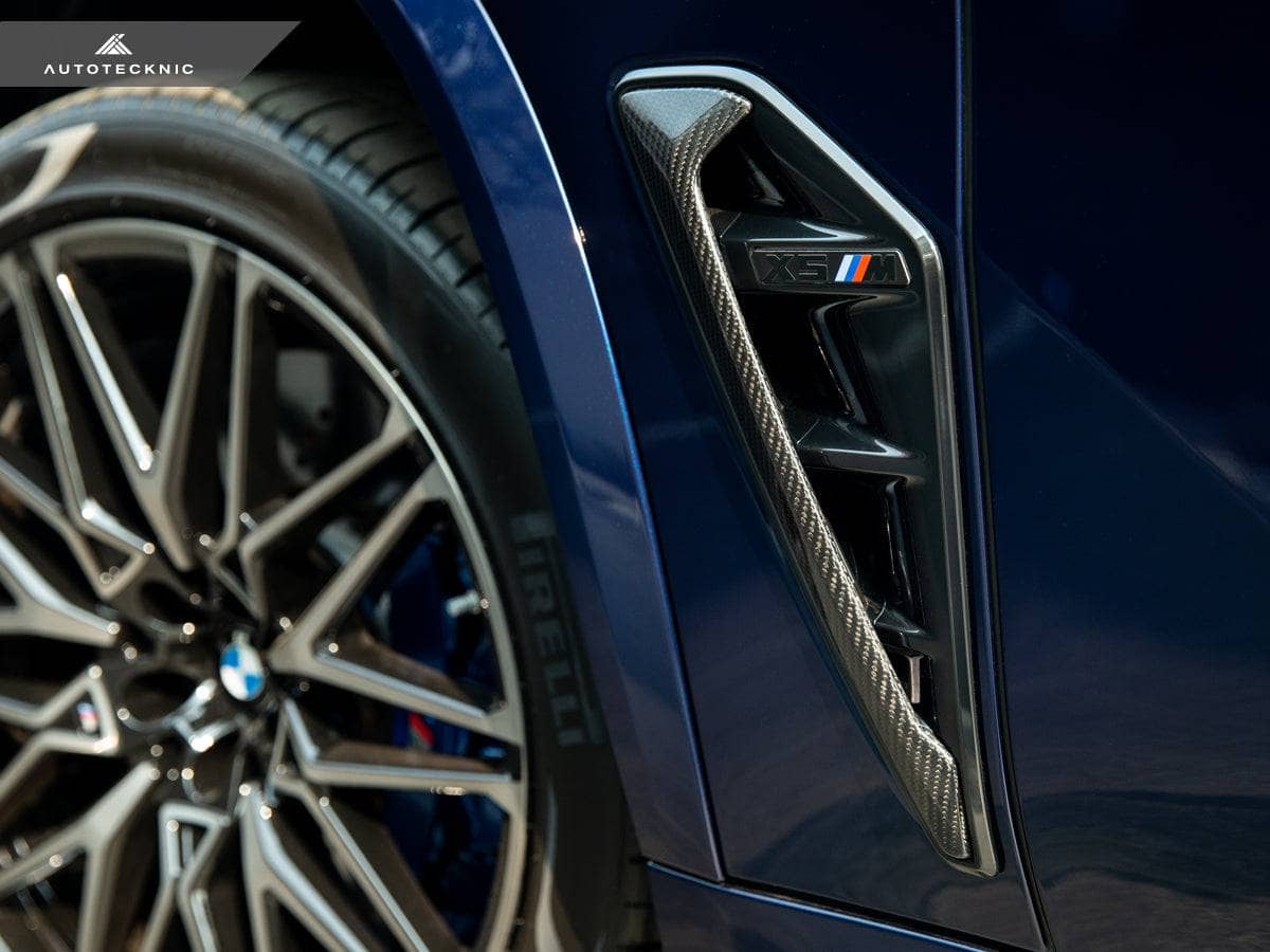 Kies-Motorsports AutoTecknic USA AutoTecknic Dry Carbon Fiber Side Vent Set - F95 X5M Pre-LCI