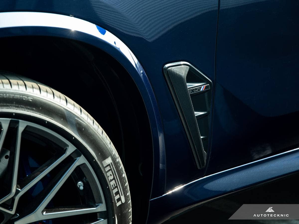 Kies-Motorsports AutoTecknic USA AutoTecknic Dry Carbon Fiber Side Vent Set - F95 X5M Pre-LCI
