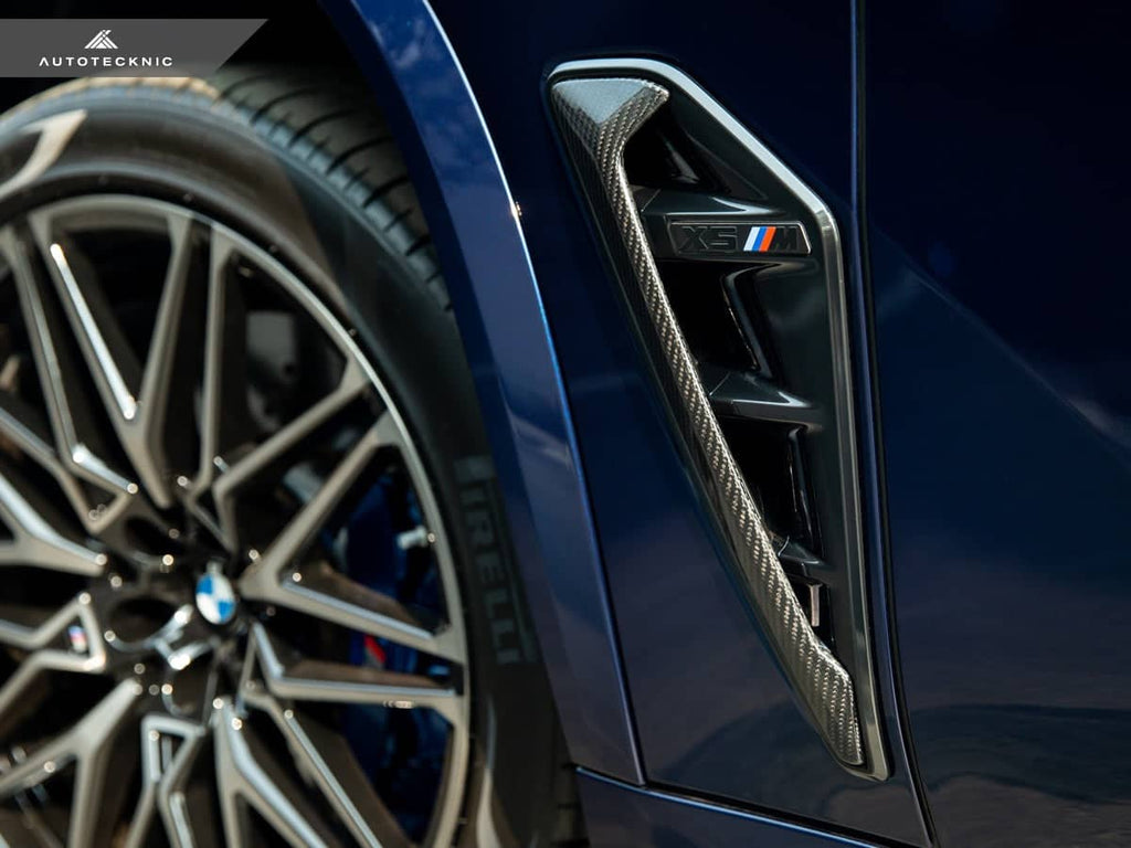 Kies-Motorsports AutoTecknic USA AutoTecknic Dry Carbon Fiber Side Vent Set - F95 X5M Pre-LCI