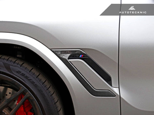 Kies-Motorsports AutoTecknic USA AutoTecknic Dry Carbon Fiber Side Vent Set - F96 X6M F96 X6M / Gloss Finish / 3K Twill Weave (2X2)