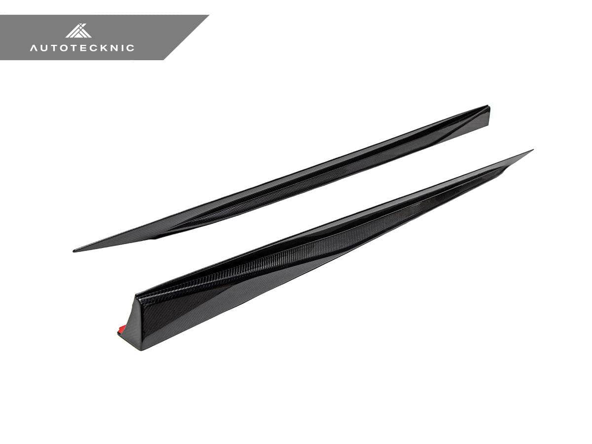 Kies-Motorsports AutoTecknic USA AutoTecknic Dry Carbon Fiber V2 Side Skirt Extension Set - G90/ G99 M5