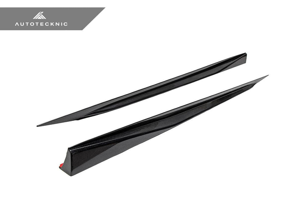 Kies-Motorsports AutoTecknic USA AutoTecknic Dry Carbon Fiber V2 Side Skirt Extension Set - G90/ G99 M5