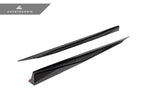 Kies-Motorsports AutoTecknic USA AutoTecknic Dry Carbon Fiber V2 Side Skirt Extension Set - G90/ G99 M5