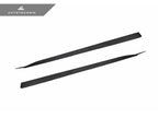 Kies-Motorsports AutoTecknic USA AutoTecknic Dry Carbon Fiber V2 Side Skirt Extension Set - G90/ G99 M5