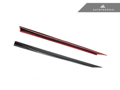 Kies-Motorsports AutoTecknic USA AutoTecknic Dry Carbon Fiber V2 Side Skirt Extension Set - G90/ G99 M5