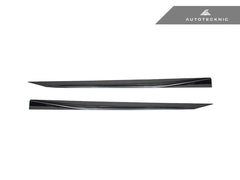 Kies-Motorsports AutoTecknic USA AutoTecknic Dry Carbon Fiber V2 Side Skirt Extension Set - G90/ G99 M5