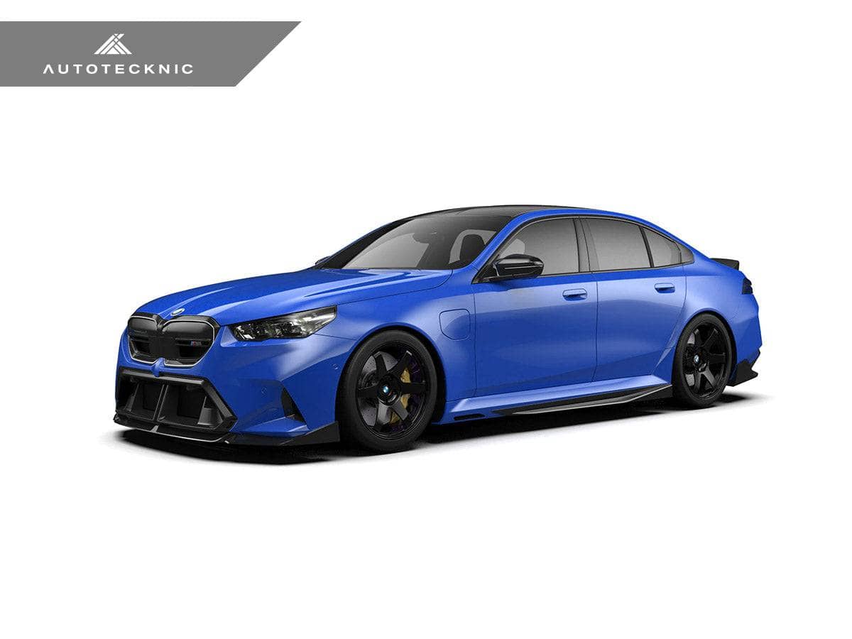 Kies-Motorsports AutoTecknic USA AutoTecknic Dry Carbon Fiber V2 Side Skirt Extension Set - G90/ G99 M5