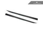 Kies-Motorsports AutoTecknic USA AutoTecknic Dry Carbon Fiber V2 Side Skirt Extension Set - G90/ G99 M5