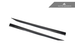 Kies-Motorsports AutoTecknic USA AutoTecknic Dry Carbon Fiber V2 Side Skirt Extension Set - G90/ G99 M5