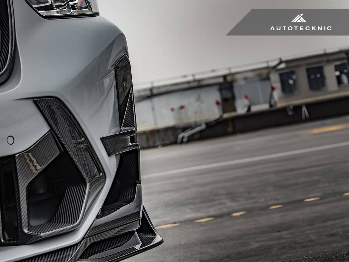 Kies-Motorsports AutoTecknic USA AutoTecknic Dry Carbon Front Bumper Air Vent Set - F97 X3M LCI | F98 X4M LCI