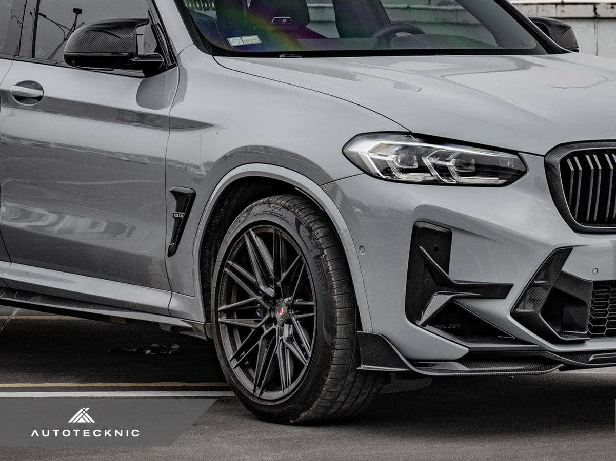 Kies-Motorsports AutoTecknic USA AutoTecknic Dry Carbon Front Bumper Trim Set - F97 X3M LCI | F98 X4M LCI