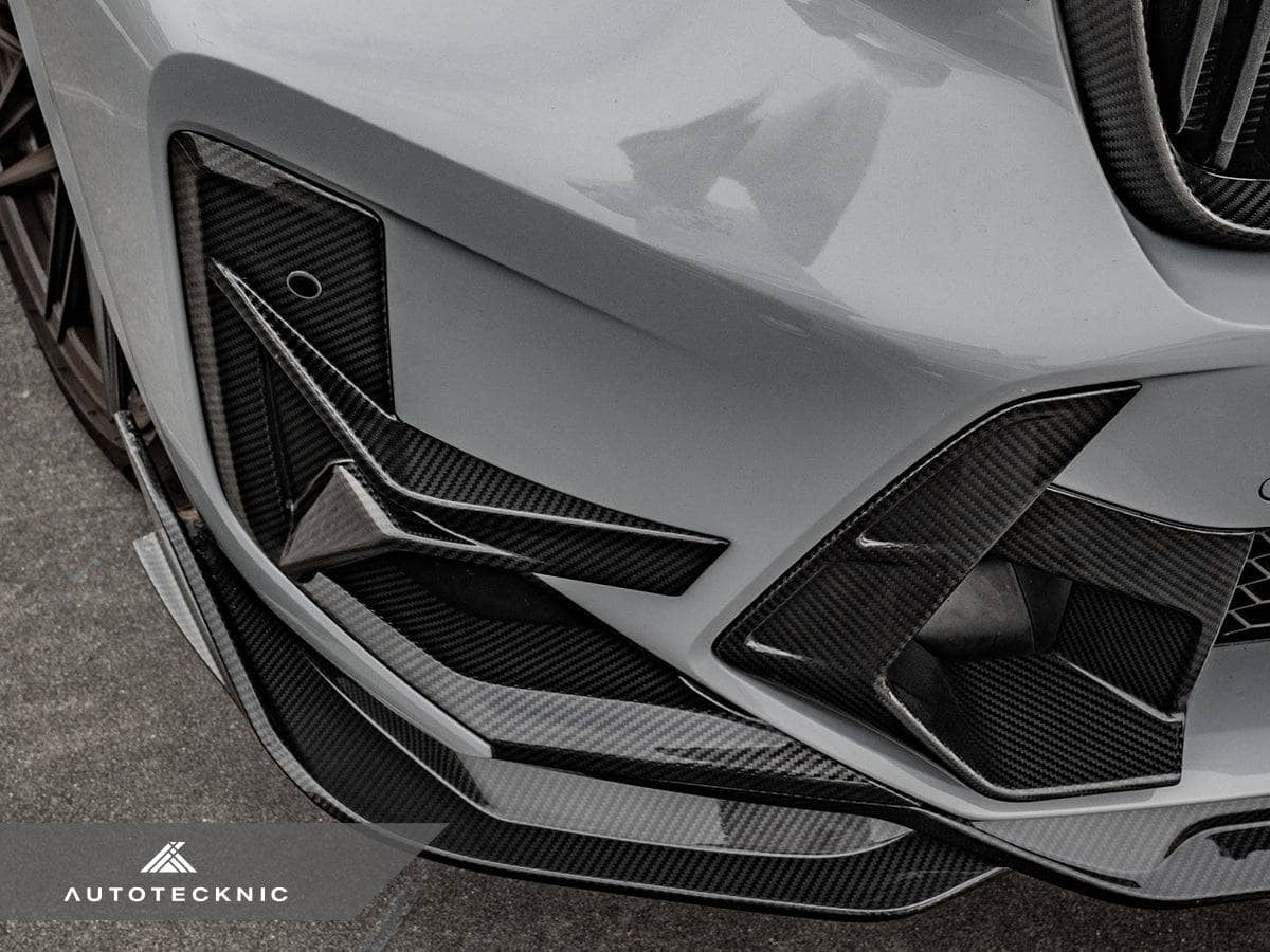 Kies-Motorsports AutoTecknic USA AutoTecknic Dry Carbon Front Bumper Trim Set - F97 X3M LCI | F98 X4M LCI