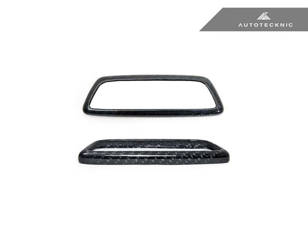 Kies-Motorsports AutoTecknic USA AutoTecknic Dry Carbon Front Seat Illuminated Emblem Surround Set - BMW M