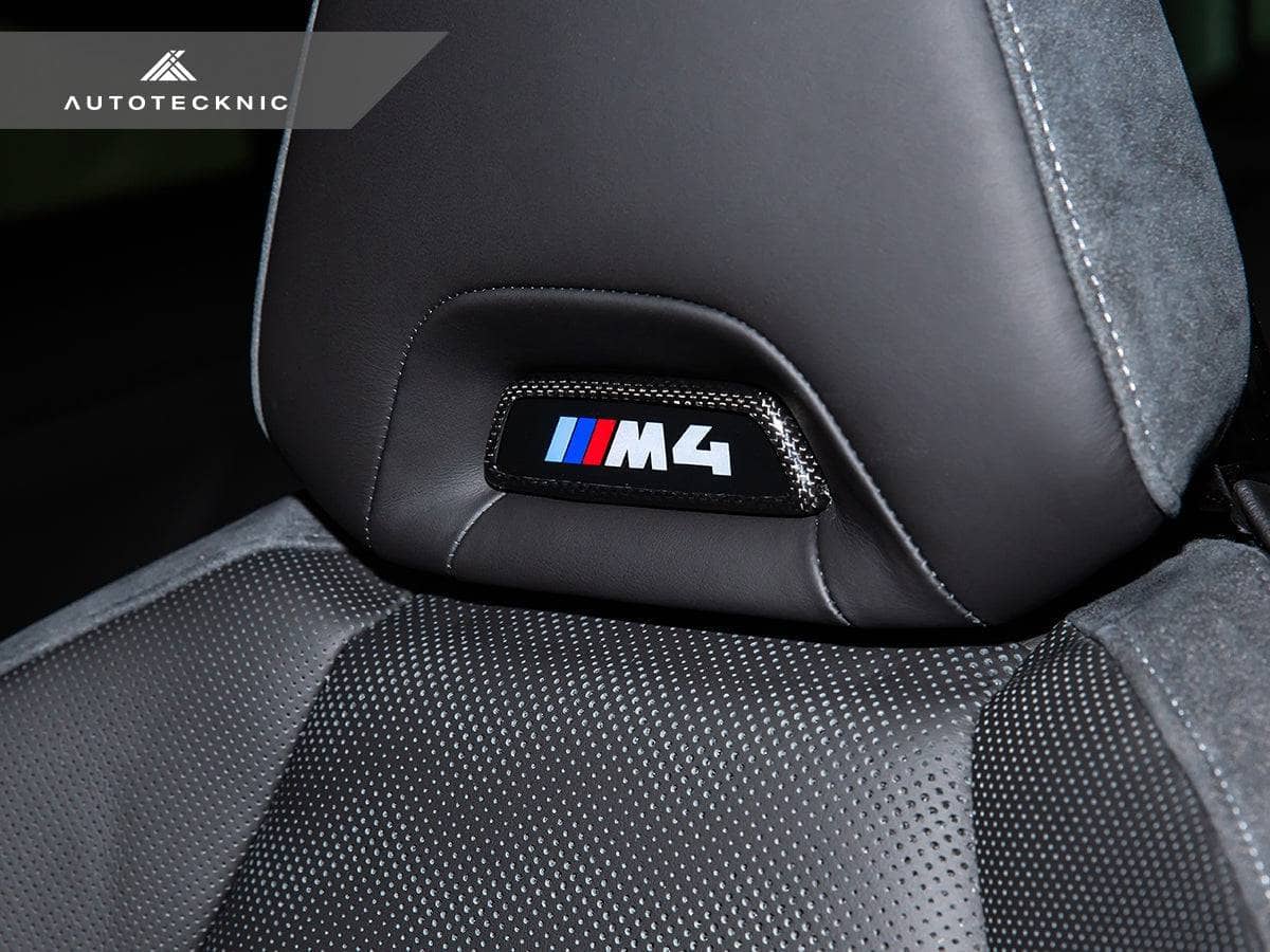 AutoTecknic Dry Carbon Front Seat Illuminated Emblem Surround Set - BMW M Secondary image