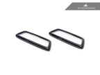 Kies-Motorsports AutoTecknic USA AutoTecknic Dry Carbon Front Seat Illuminated Emblem Surround Set - BMW M