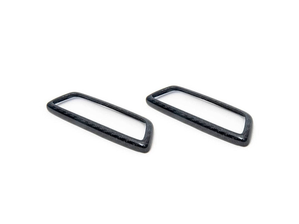 Kies-Motorsports AutoTecknic USA AutoTecknic Dry Carbon Front Seat Illuminated Emblem Surround Set - BMW M