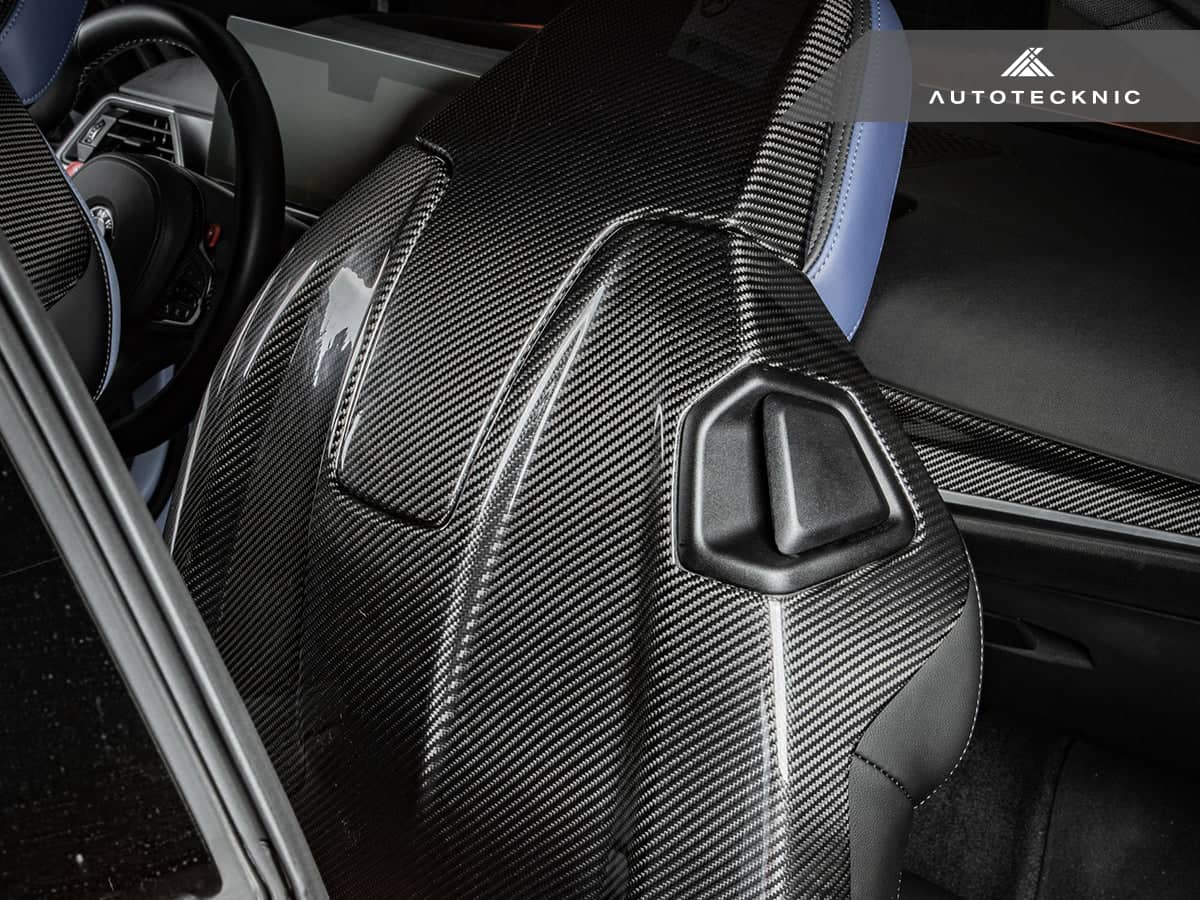 Kies-Motorsports AutoTecknic USA AutoTecknic Dry Carbon Full Seat Back Cover Set - G87 M2 G87 M2 with Comfort Seats