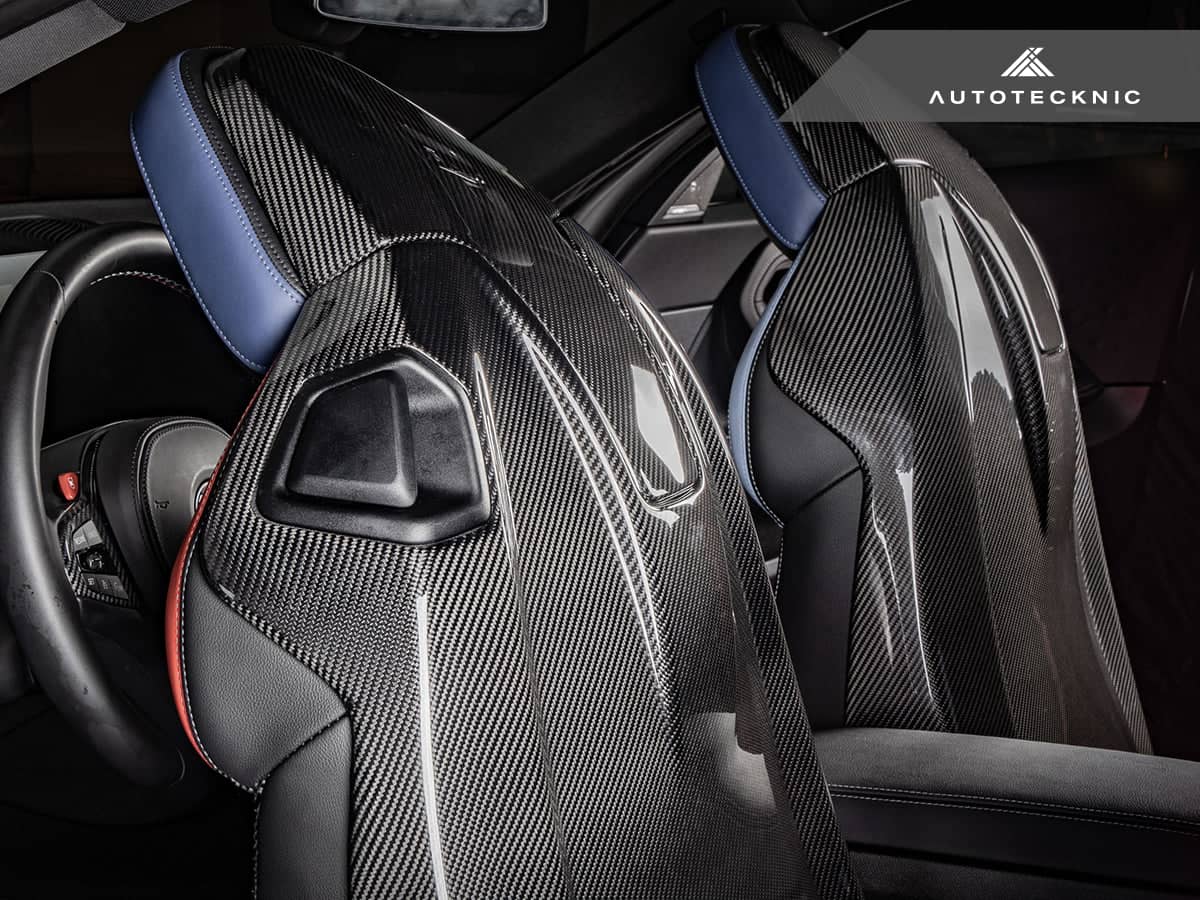 AutoTecknic Dry Carbon Full Seat Back Cover Set - BMW G87 M2 Secondary image