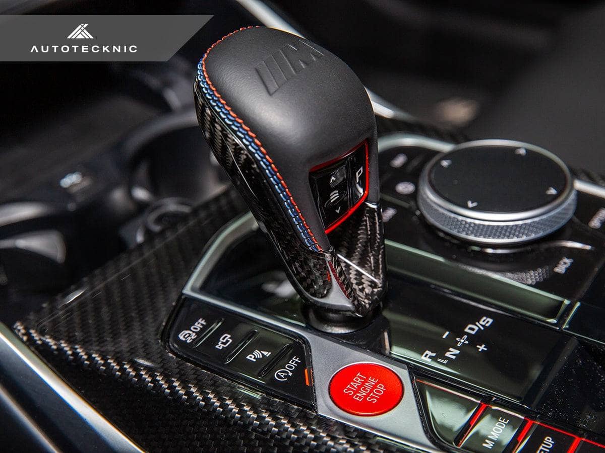 Kies-Motorsports AutoTecknic USA AutoTecknic Dry Carbon Gear Selector Cover - F97 X3M | F98 X4M LCI