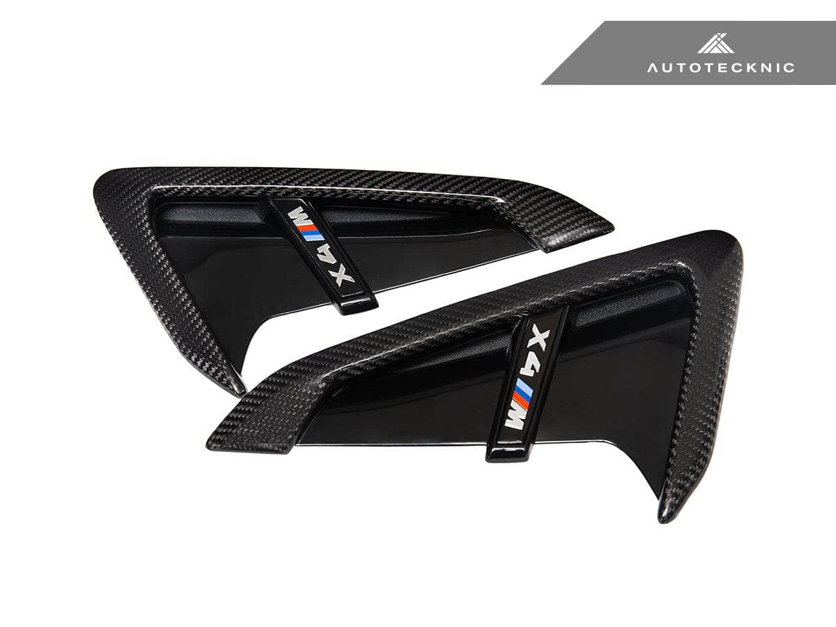 Kies-Motorsports AutoTecknic USA AutoTecknic Dry Carbon Gloss Black Fender Trim Set - F97 X3M | F98 X4M