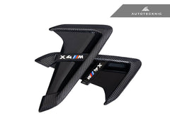 Kies-Motorsports AutoTecknic USA AutoTecknic Dry Carbon Gloss Black Fender Trim Set - F97 X3M | F98 X4M