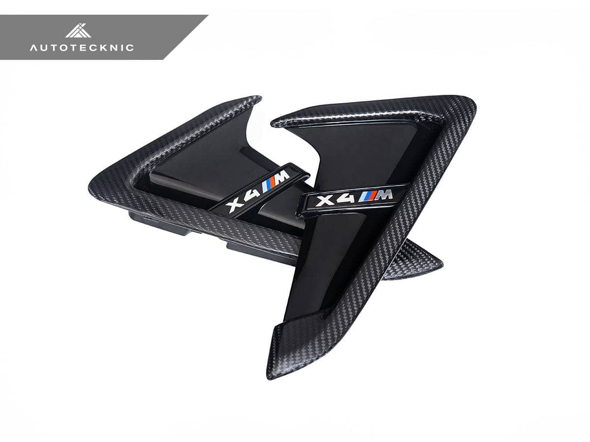 Kies-Motorsports AutoTecknic USA AutoTecknic Dry Carbon Gloss Black Fender Trim Set - F97 X3M | F98 X4M