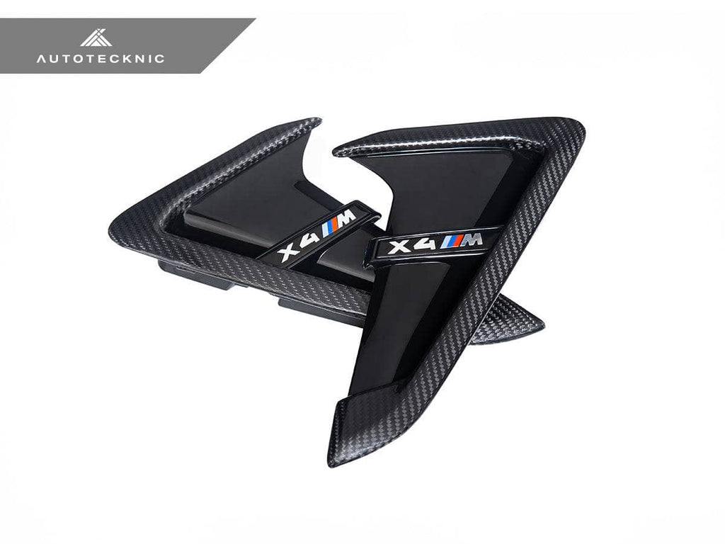 Kies-Motorsports AutoTecknic USA AutoTecknic Dry Carbon Gloss Black Fender Trim Set - F97 X3M | F98 X4M