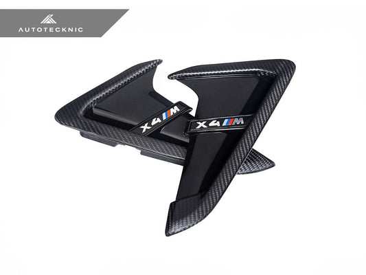 Kies-Motorsports AutoTecknic USA AutoTecknic Dry Carbon Gloss Black Fender Trim Set - F97 X3M | F98 X4M