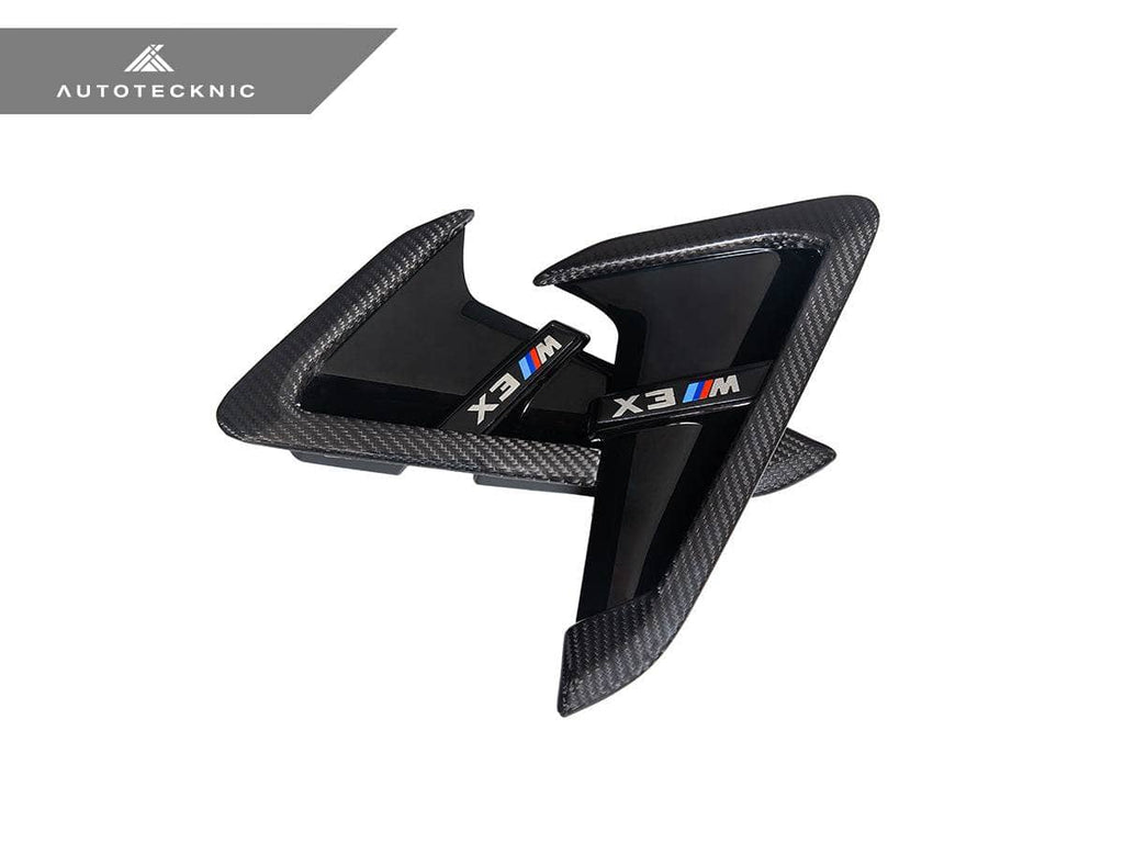 Kies-Motorsports AutoTecknic USA AutoTecknic Dry Carbon Gloss Black Fender Trim Set - F97 X3M | F98 X4M