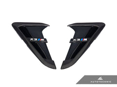 Kies-Motorsports AutoTecknic USA AutoTecknic Dry Carbon Gloss Black Fender Trim Set - F97 X3M | F98 X4M F97 X3M
