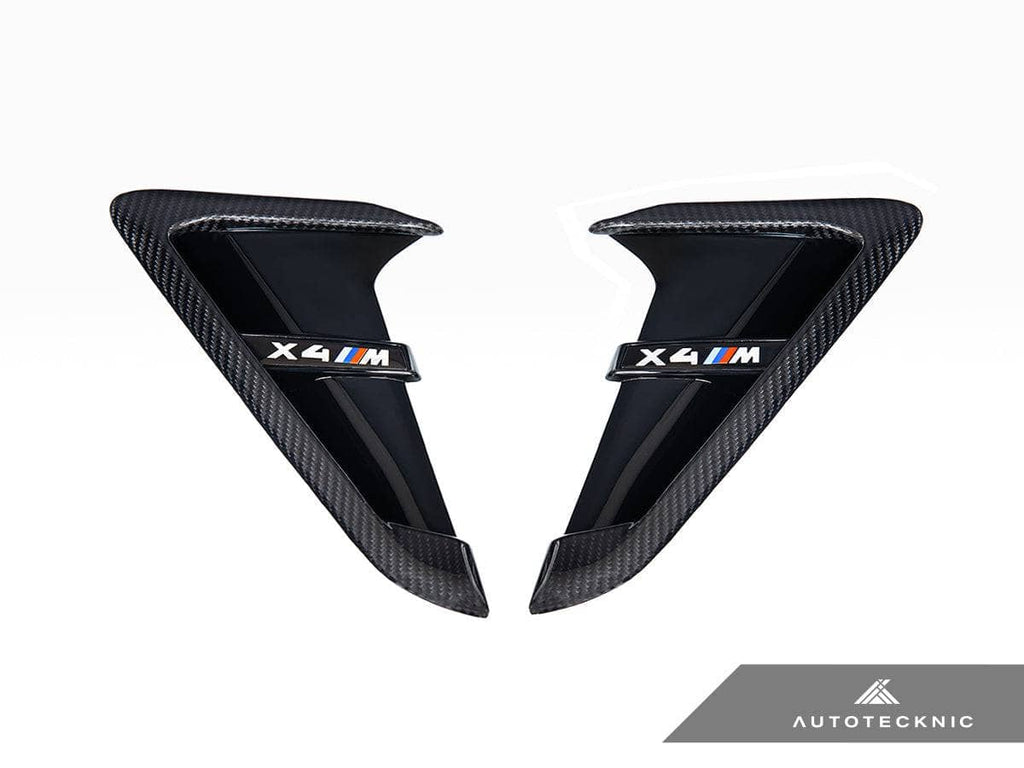 Kies-Motorsports AutoTecknic USA AutoTecknic Dry Carbon Gloss Black Fender Trim Set - F97 X3M | F98 X4M F98 X4M