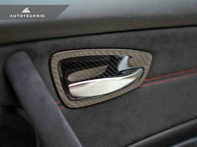 Kies-Motorsports AutoTecknic USA AutoTecknic Dry Carbon Interior Door Handle Trim Set - E82 1M | 1-Series