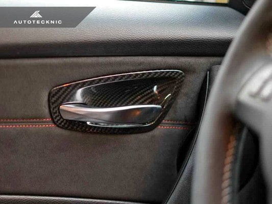 Kies-Motorsports AutoTecknic USA AutoTecknic Dry Carbon Interior Door Handle Trim Set - E82 1M | 1-Series