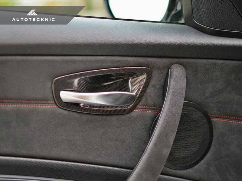 Kies-Motorsports AutoTecknic USA AutoTecknic Dry Carbon Interior Door Handle Trim Set - E82 1M | 1-Series