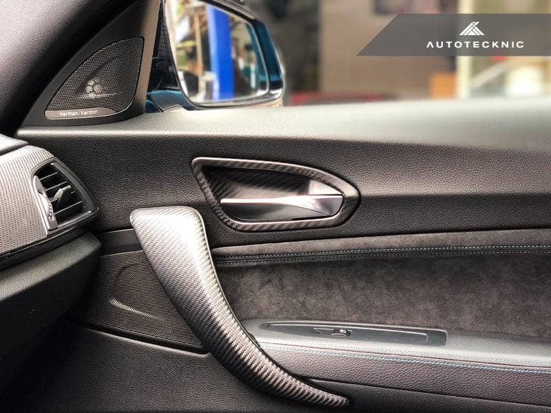 Kies-Motorsports AutoTecknic USA AutoTecknic Dry Carbon Interior Door Handle Trim Set - F87 M2 | F22 2-Series | F20 1-Series