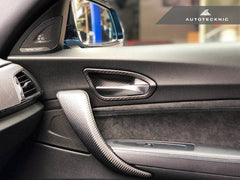 Kies-Motorsports AutoTecknic USA AutoTecknic Dry Carbon Interior Door Handle Trim Set - F87 M2 | F22 2-Series | F20 1-Series