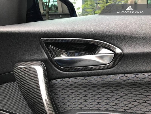 Kies-Motorsports AutoTecknic USA AutoTecknic Dry Carbon Interior Door Handle Trim Set - F87 M2 | F22 2-Series | F20 1-Series