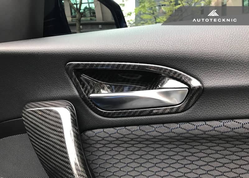Kies-Motorsports AutoTecknic USA AutoTecknic Dry Carbon Interior Door Handle Trim Set - F87 M2 | F22 2-Series | F20 1-Series Main image