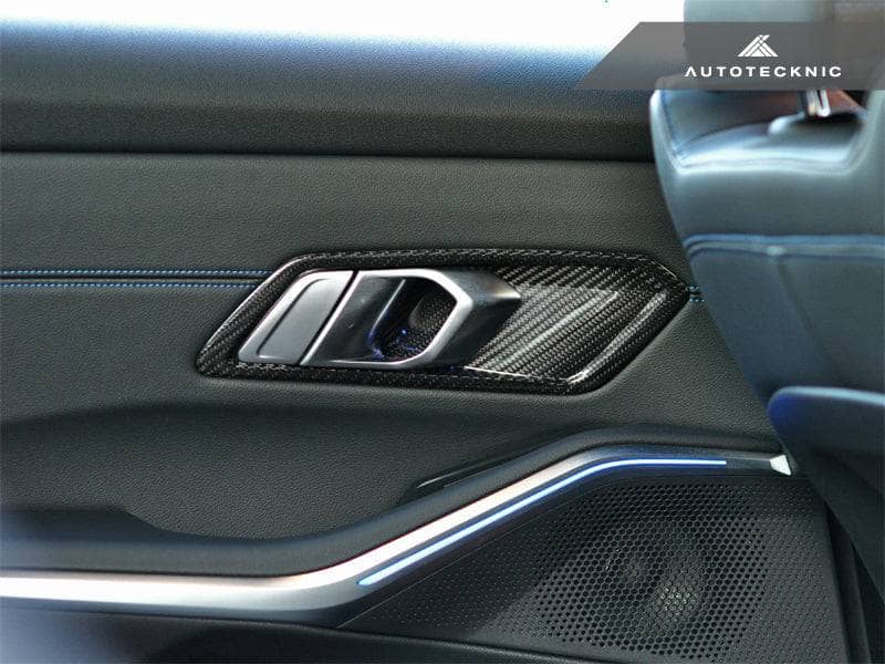 AutoTecknic Dry Carbon Interior Door Handle Trim Set - BMW G20 3-Series Secondary image