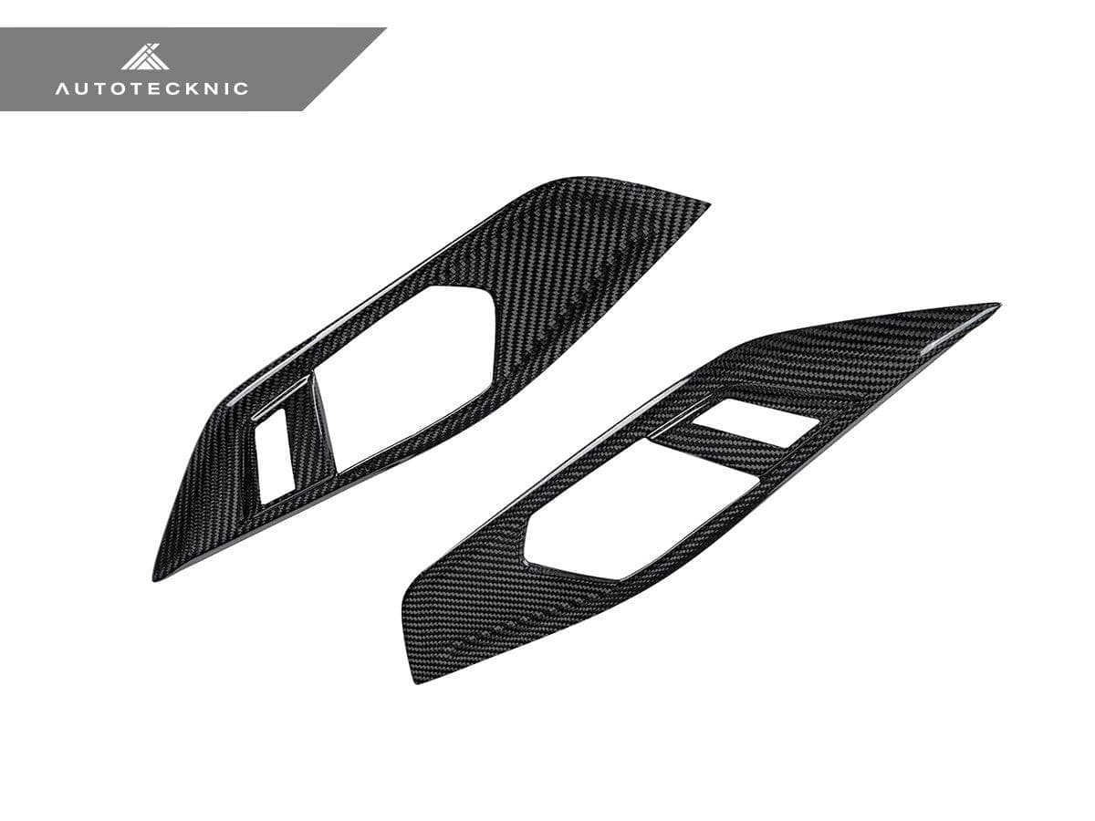 Kies-Motorsports AutoTecknic USA AutoTecknic Dry Carbon Interior Door Handle Trim Set - G82/ G83 M4 G82 M4 LHD / Gloss Finish / No