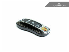 Kies-Motorsports AutoTecknic USA AutoTecknic Dry Carbon Key Remote Trim - Porsche Taycan | Panamera 17-Up | Cayenne 18-Up (G2)