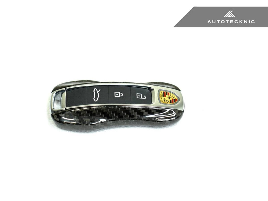 Kies-Motorsports AutoTecknic USA AutoTecknic Dry Carbon Key Remote Trim - Porsche Taycan | Panamera 17-Up | Cayenne 18-Up (G2)