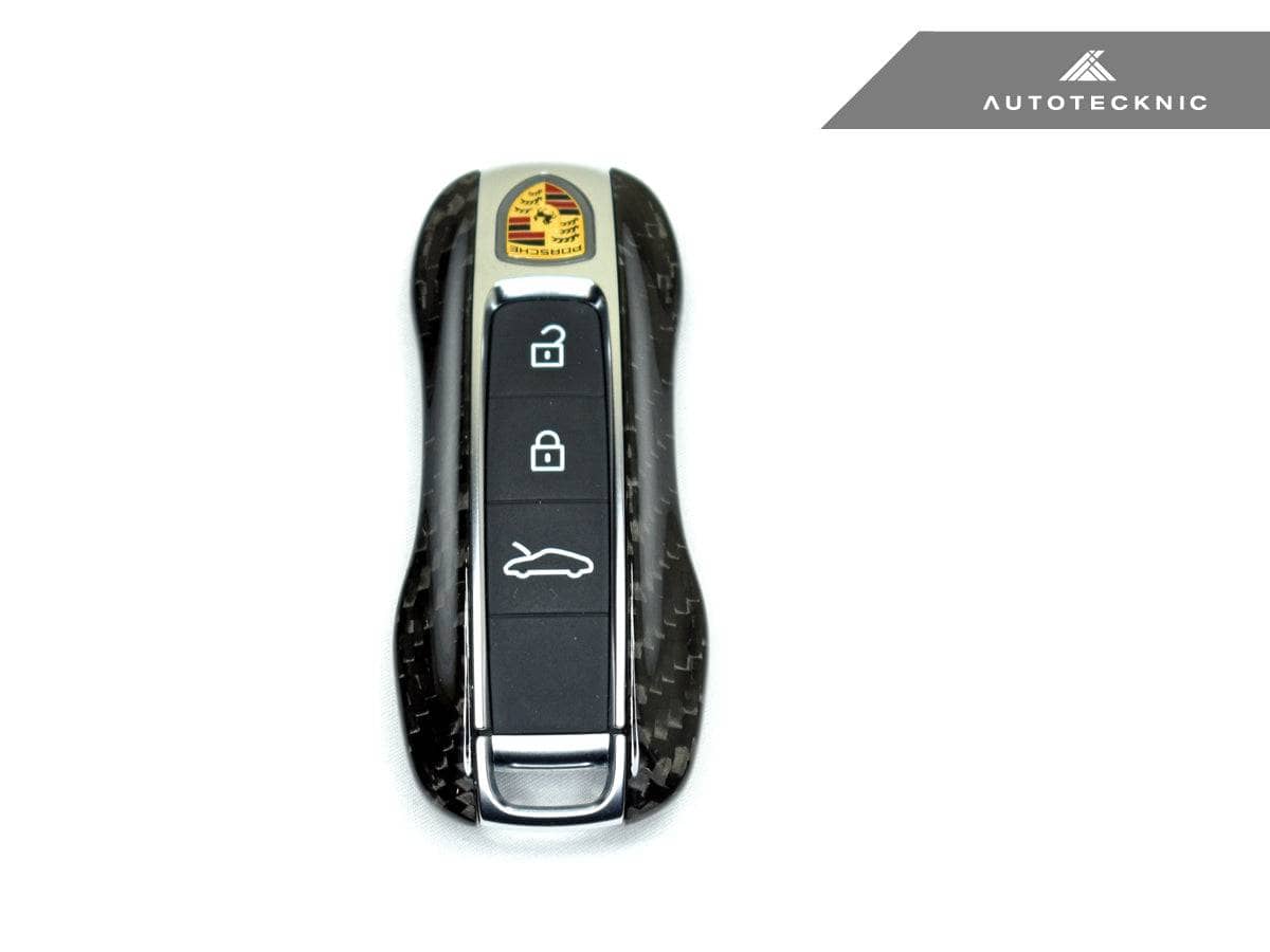 Kies-Motorsports AutoTecknic USA AutoTecknic Dry Carbon Key Remote Trim - Porsche Taycan | Panamera 17-Up | Cayenne 18-Up (G2)
