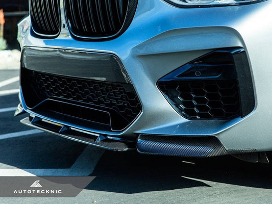 Kies-Motorsports AutoTecknic USA AutoTecknic Dry Carbon Performante Aero Splitter & Center Lip Set - F97 X3M | F98 X4M