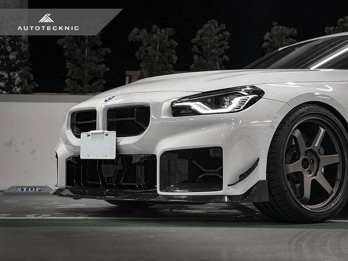 Kies-Motorsports AutoTecknic USA AutoTecknic Dry Carbon Podium Front Bumper Lower Vent Set - G87 M2 G87 M2
