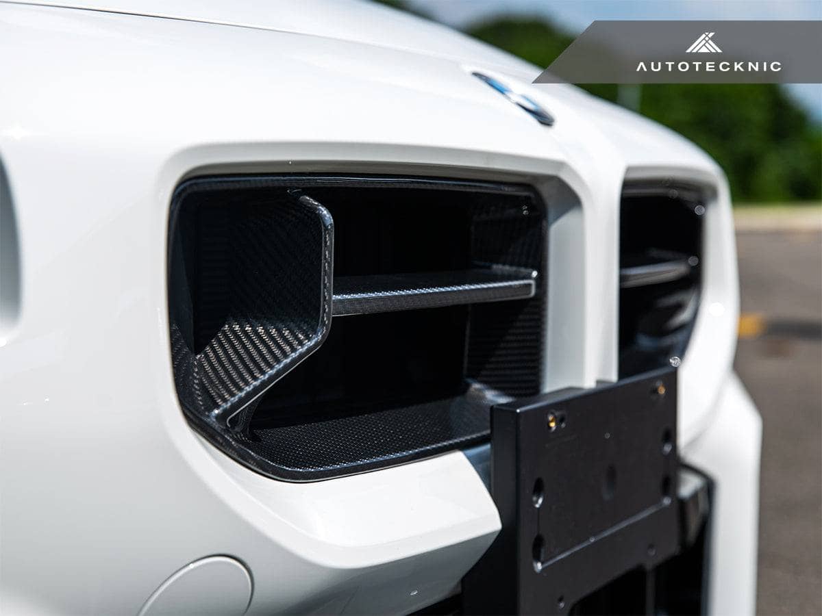 Kies-Motorsports AutoTecknic USA AutoTecknic Dry Carbon Podium Front Grille - G87 M2 Carbon Fiber - Gloss Finish