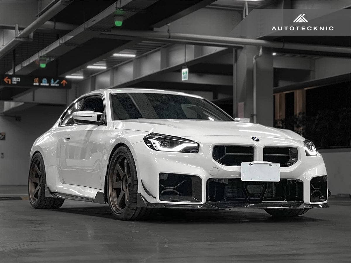 Kies-Motorsports AutoTecknic USA AutoTecknic Dry Carbon Podium Front Grille - G87 M2 Carbon Fiber - Gloss Finish