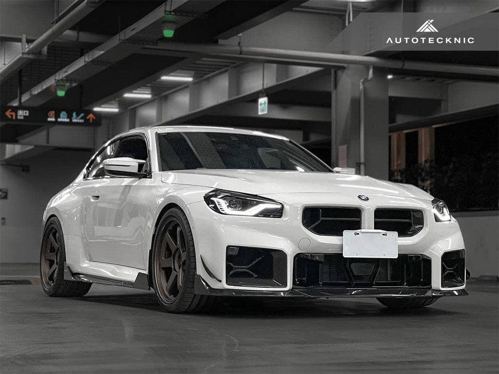 Kies-Motorsports AutoTecknic USA AutoTecknic Dry Carbon Podium Front Grille - G87 M2 Carbon Fiber - Gloss Finish