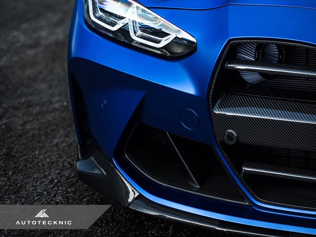 Kies-Motorsports AutoTecknic USA AutoTecknic Dry Carbon Podium V1 Front Grille Set - G80 M3 | G82/ G83 M4